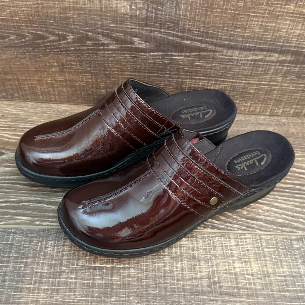 Clarks Bendables Leather Slip-On Clog - Size 6 - image 3